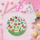 Niedliche Frühlingsinsekten Muster Kids Party Pappteller (Party)
