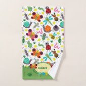 Niedliche Frühlingsinsekten Muster Kinder Bad Badhandtuch Set (Handtuch)