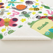 Niedliche Frühlingsinsekten Muster Kinder Sherpadecke (3/4)