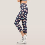 niedliche Frühlingspastellfarben-Halbmuster Capri- Capri Leggings<br><div class="desc">niedliches, modernes pastellfarbenes Sommermuster für einen niedlichen Capri Leggings</div>
