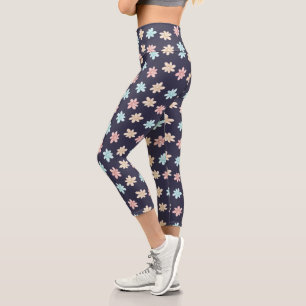 niedliche Frühlingspastellfarben-Halbmuster Capri- Capri Leggings