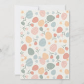 Niedliche Frühlingssonne Bunnies Ostereier Einladung (Rückseite)