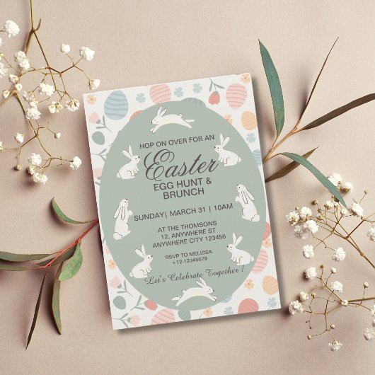 Niedliche Frühlingssonne Bunnies Ostereier Einladung