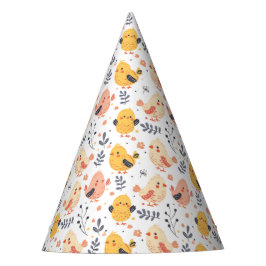 Niedliche Frühlingsstämme und Blumenmuster Partyhütchen