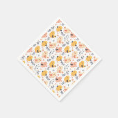 Niedliche Frühlingsstämme und Blumenmuster Serviette (Ecke)