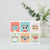 Niedliche Frühlingstiere Postkarte (Stehend Vorderseite)