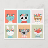 Niedliche Frühlingstiere Postkarte (Vorderseite)