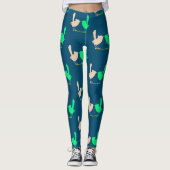 Niedliche Frühlingsvögel Party Leggings (Vorderseite)