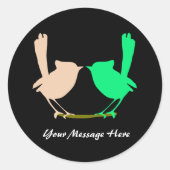 Niedliche Frühlingsvögel Party Runder Aufkleber (Vorderseite)