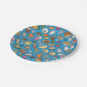 Niedliche Frühstücks-Nahrung Pappteller (Schrägansicht)