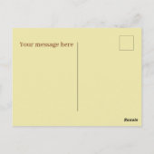 Niedliche Frühstücksfreunde fügen Text hinzu Postkarte (Rückseite)