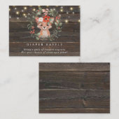 niedliche Fuchs Blütenblatt Faltschachtel Begleitkarte (Vorne/Hinten)