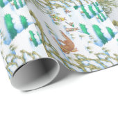 niedliche Fuchs- und Geschenkpapier (Rolleneckpunkt)