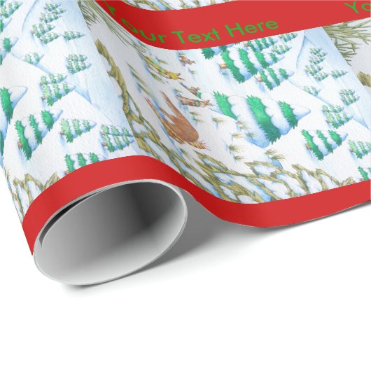 niedliche Fuchs- und Geschenkpapier (Rolleneckpunkt)