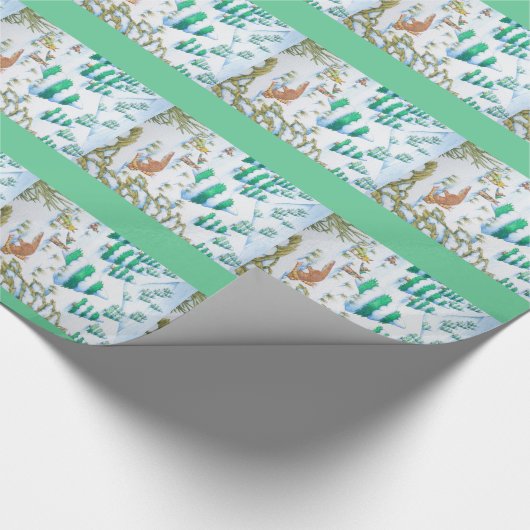 niedliche Fuchs- und Geschenkpapier (Ecke)