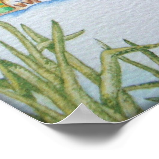 niedliche Fuchs- und Kaninchenlandschaft Poster (Ecke)