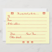 niedliche Fuchs- und Kaninchenschneefeste laden ei Einladung (Rückseite)