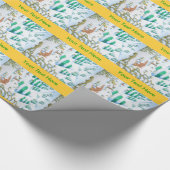 niedliche Fuchs- und Kaninchenwinterszene Geschenkpapier (Ecke)