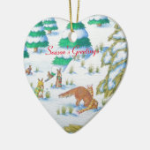 niedliche Fuchs- und Keramikornament (Links)