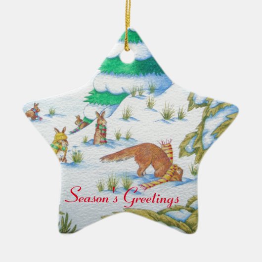 niedliche Fuchs- und Keramikornament (Vorne)