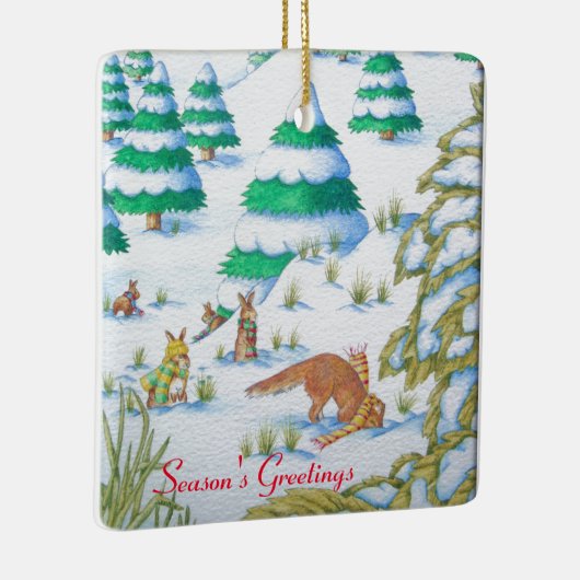 niedliche Fuchs- und Keramikornament (Rechts)