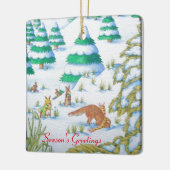 niedliche Fuchs- und Keramikornament (Links)