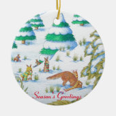 niedliche Fuchs- und Keramikornament (Vorne)