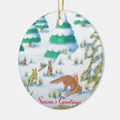 niedliche Fuchs- und Keramikornament (Links)