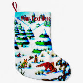 niedliche Fuchs- und Kleiner Weihnachtsstrumpf (Vorderseite)