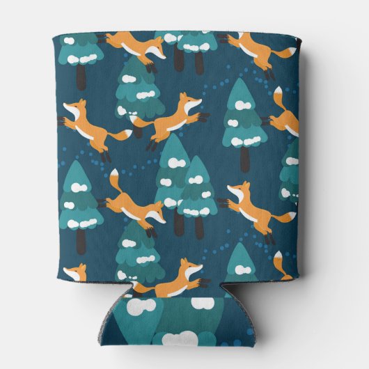 Niedliche Füchse: Charme Vintag nahtlos Dosenkühler (Rückseite)