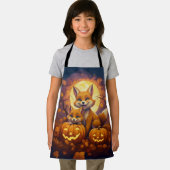 Niedliche Füchse feiern glückliches Halloween Schürze (Insitu)