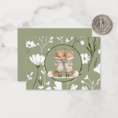 Niedliche Füchse Freundschaft Valentinstag Mitteilungskarte (Vorderseite/Rückseite Beispiel)