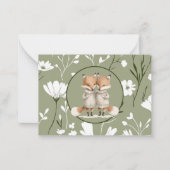 Niedliche Füchse Freundschaft Valentinstag Mitteilungskarte (Vorderseite)