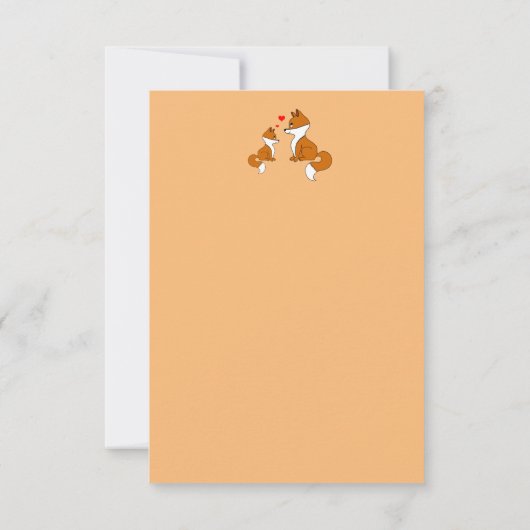 Niedliche Füchse Geburtstag (Rückseite)