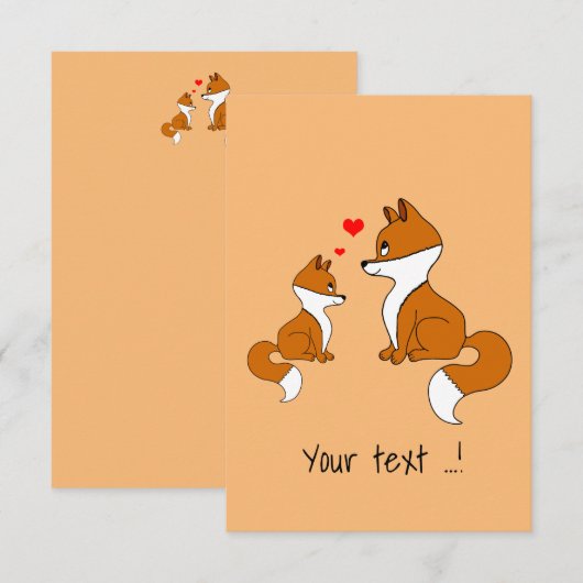 Niedliche Füchse Geburtstag (Vorne/Hinten)