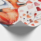 Niedliche Füchse in Liebe Geschenkpapier (Ecke)