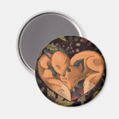 Niedliche Füchse Magnet (Vorderseite/Rückseite)