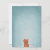 Niedliche Füchse Mami mit Kinderdusche Einladung (Rückseite)