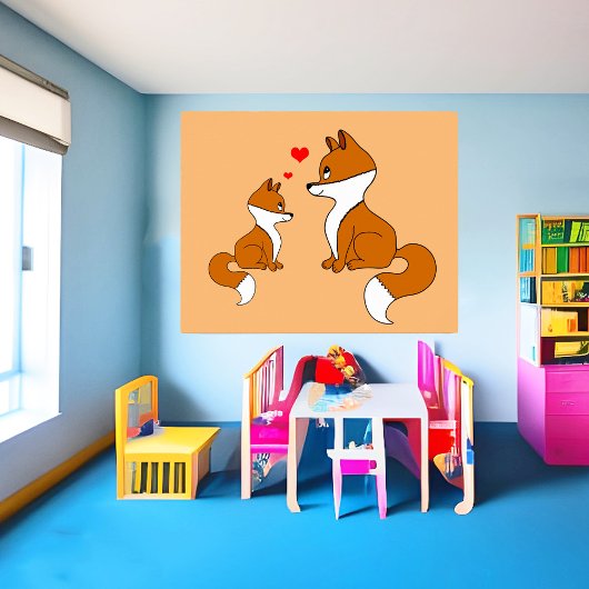 Niedliche Füchse Poster