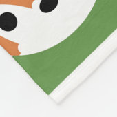Niedliche Füchse u. grüne Streifen Fleecedecke (Ecke)