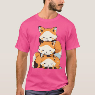 Niedliche Füchse Waldtiere Lazy Tired Fox T-Shirt