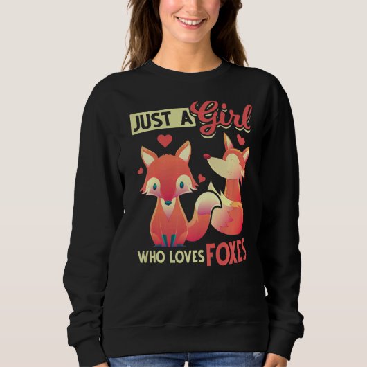 Niedliche Füchse Wildwälder Tiermädchen Fox Sweatshirt (Vorderseite)