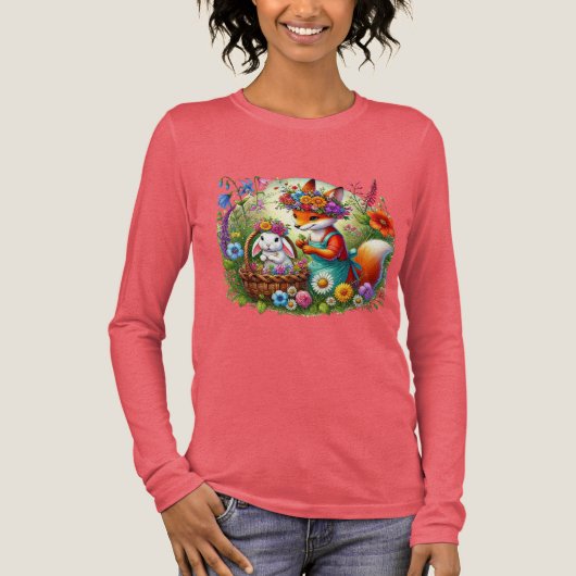Niedliche Fuchsfreunde Tri-Blend Shirt (Vorderseite)