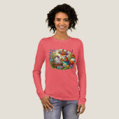 Niedliche Fuchsfreunde Tri-Blend Shirt (Volle Vorderseite)