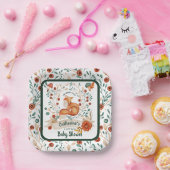 Niedliche Fuchsholzbrause Pappteller (Party)