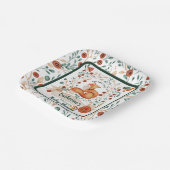 Niedliche Fuchsholzbrause Pappteller (Gewinkelt)