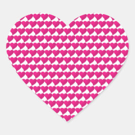 Niedliche Fuchsienherzen mit rosa Herzchen modern Herz-Aufkleber