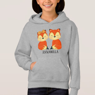 niedliche Fuchsliebhaber fügen Namen hinzu Hoodie