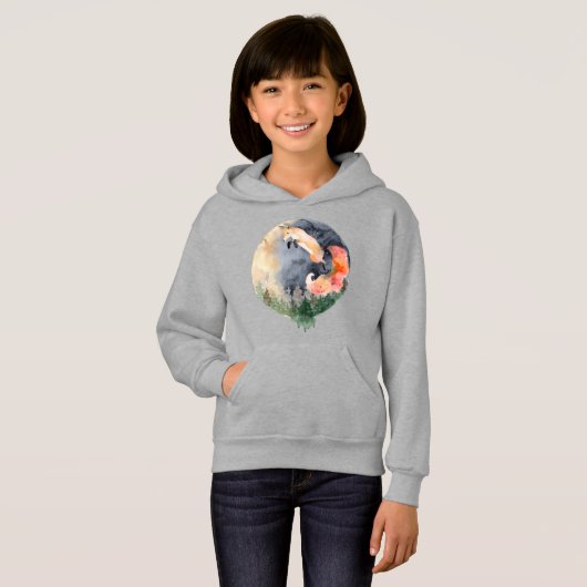 niedliche Fuchstierliebhaber Hoodie (Vorne ganz)