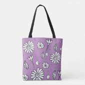 Niedliche Fun Blume Sommer Tasche im Lavendel (Rückseite)